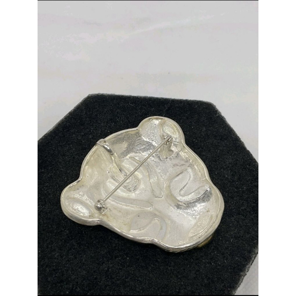 METROPOLITAN MUSEUM ART MMA 1976 EGYPTIAN LION CAT GOLD PENDANT BROOCH VTG EUC. - Picture 2 of 3